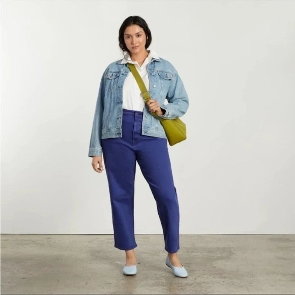 Everlane The Way High Jeans‎ Straight Size 24 Tall Blue NWT New